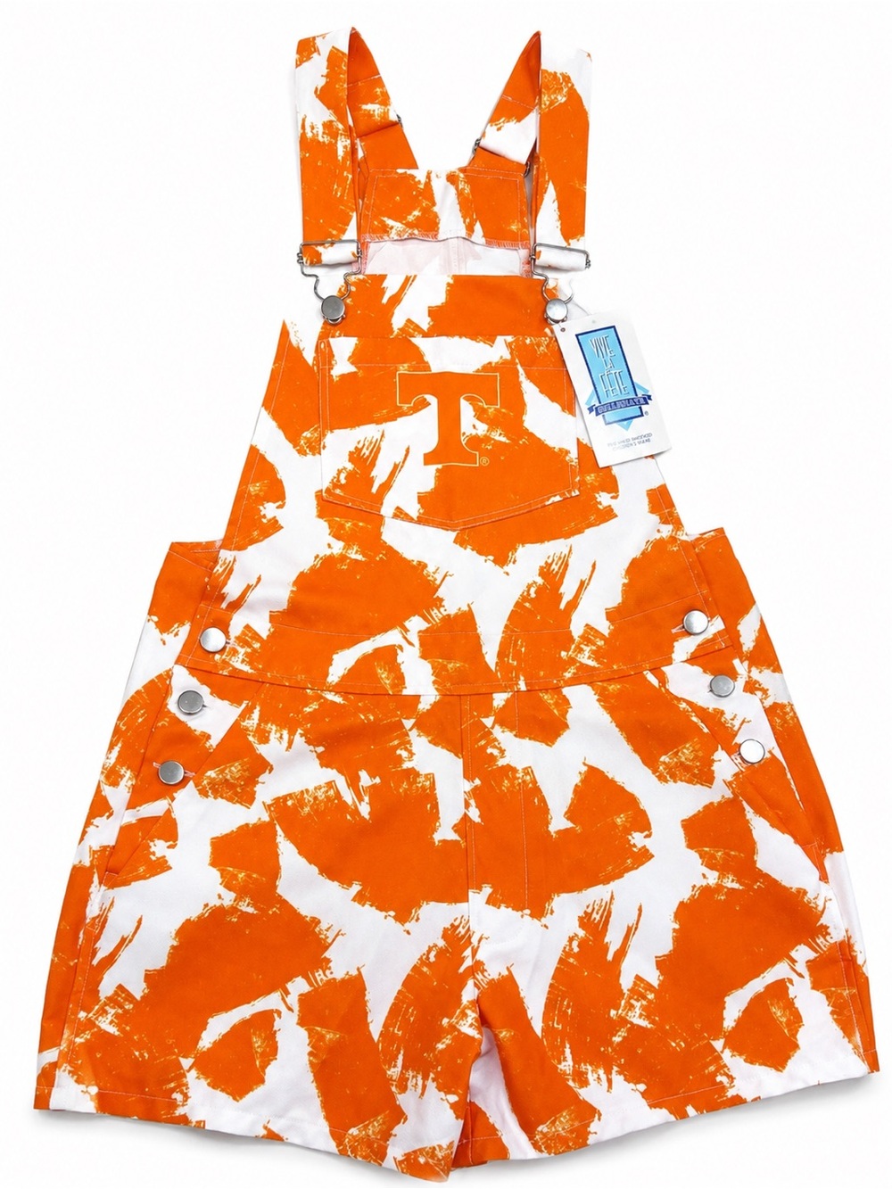 Vive La Fete Tennessee Volunteers Girls Orange White Shortalls Overalls Size S N